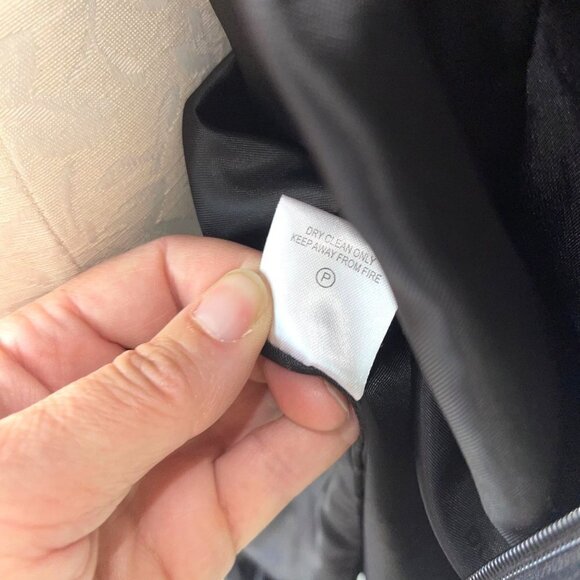 Dons Collection Trench Coat Womens Size Medium M Zipper Snap Belt Spandex Black - Picture 7 of 8